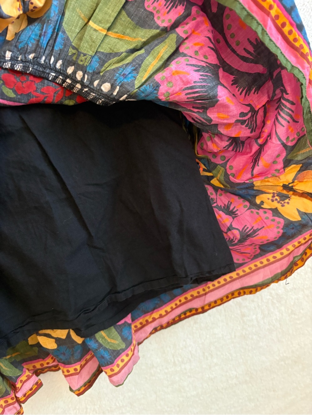 Farm Rio for Anthropologie Floral Puff Sleeve Cotton Tunic Mini Dress Size SP - Picture 8 of 13